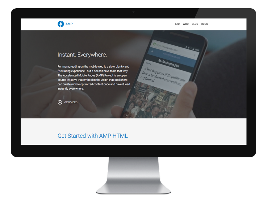 Accelerated Mobile Pages screenshot