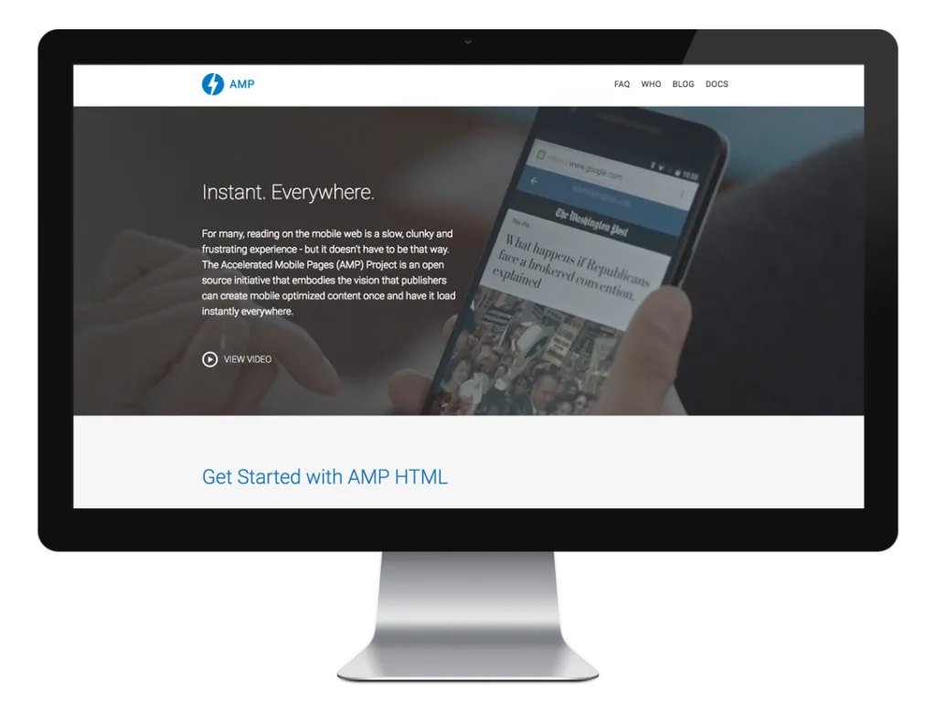 Accelerated Mobile Pages screenshot